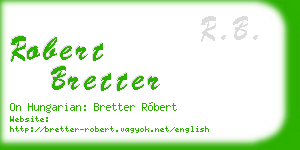 robert bretter business card