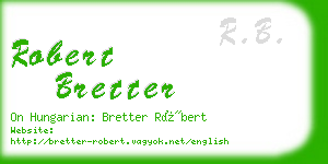 robert bretter business card